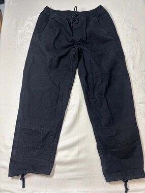 Men's Tactics Black Cargo Drawstring Pants